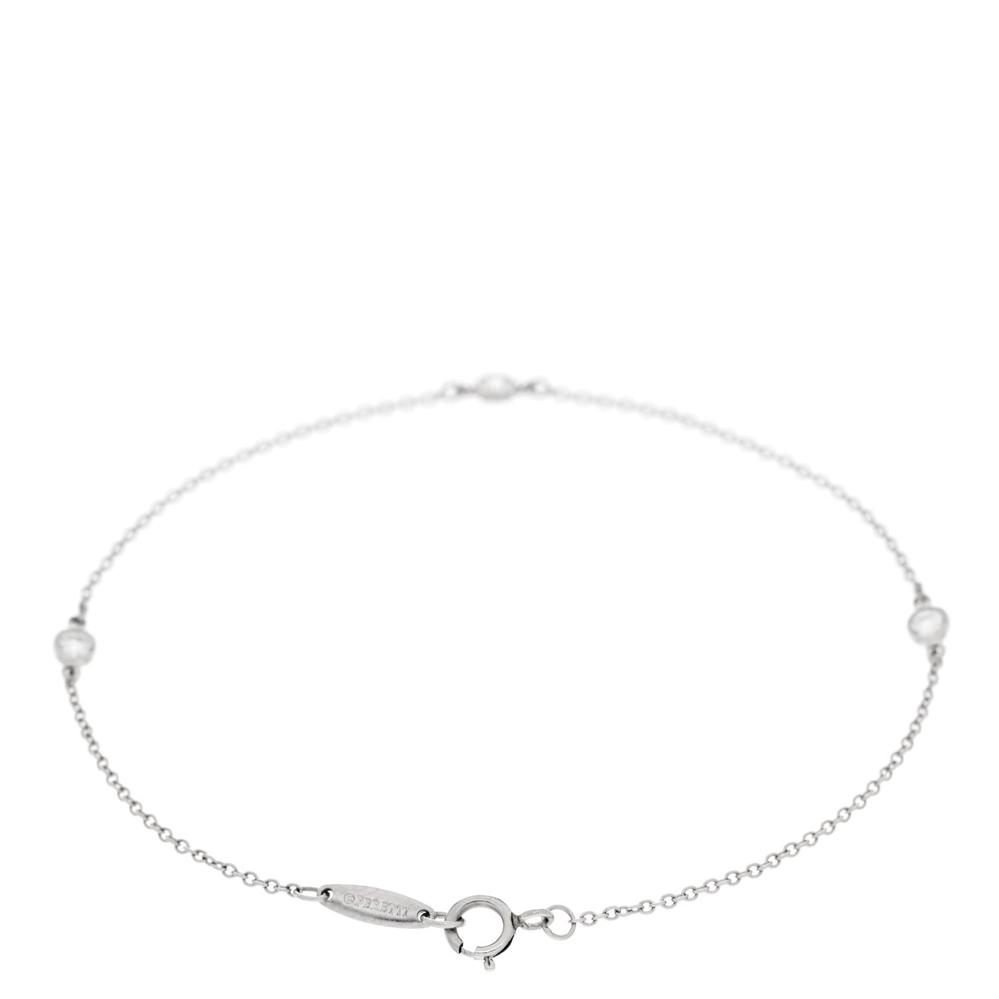 Platinum Diamond .15ctw Elsa Peretti Diamonds by the Yard Station Bracelet
