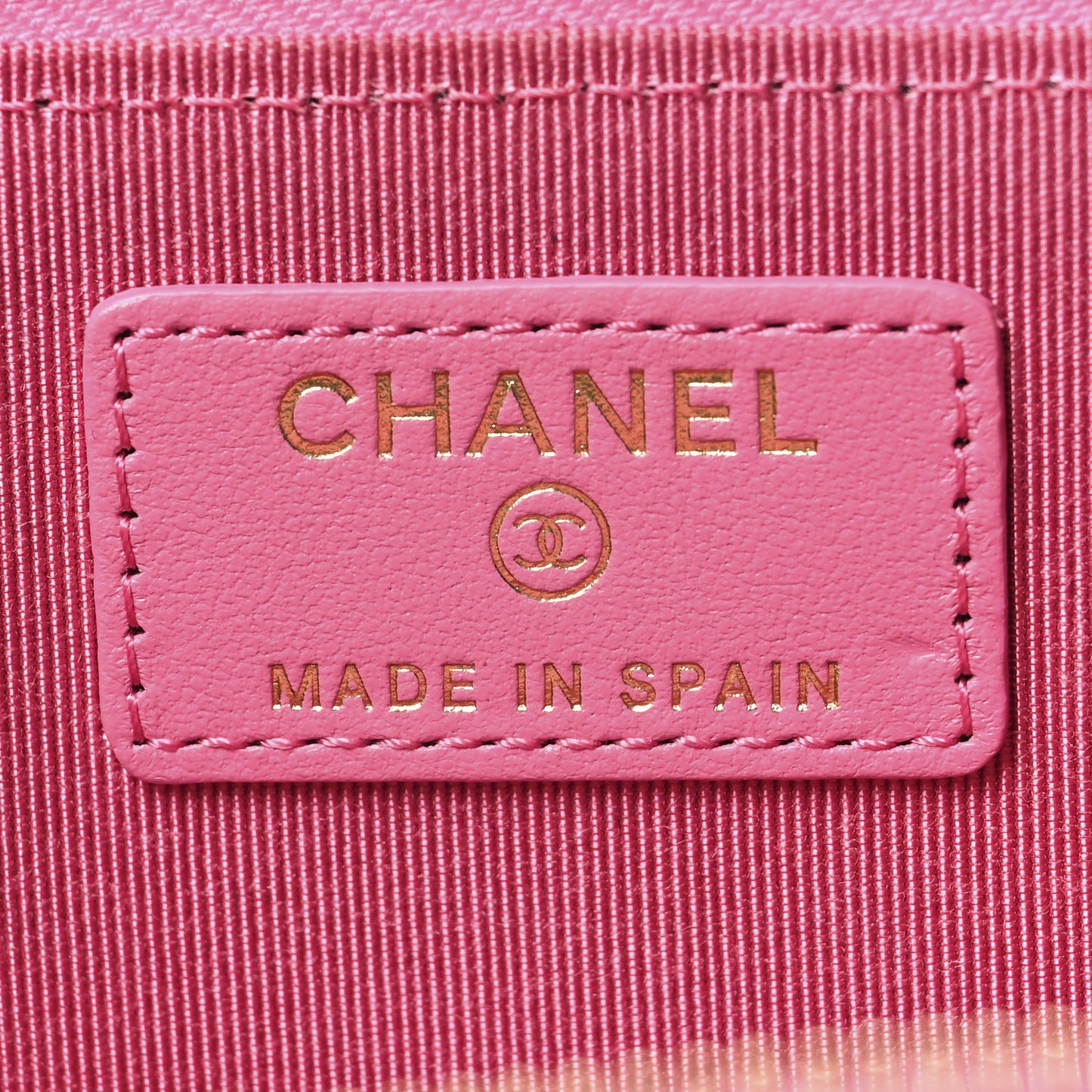 Caviar Quilted Zipped Key Holder Case Pink