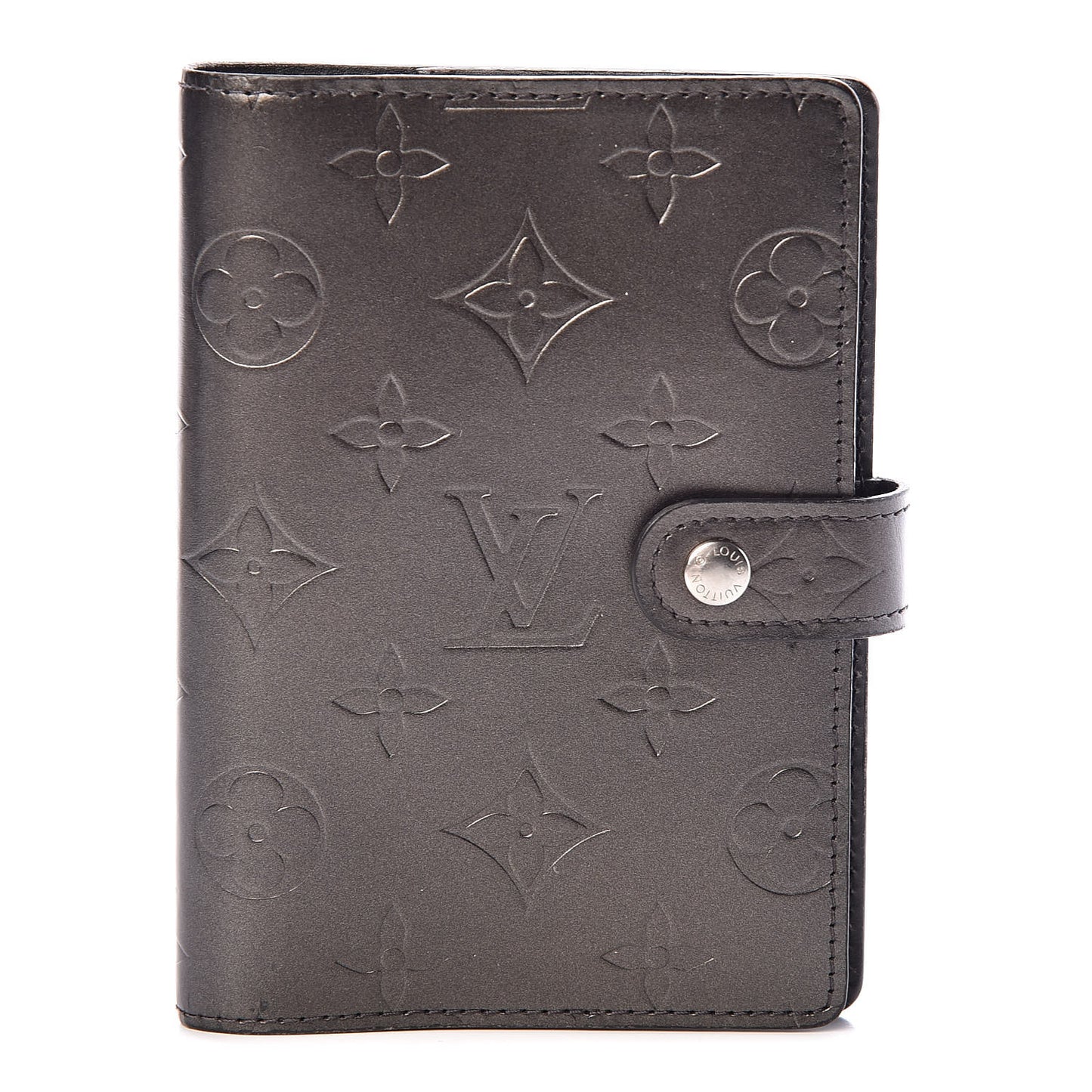 Mat Monogram Small Ring Agenda Cover Black