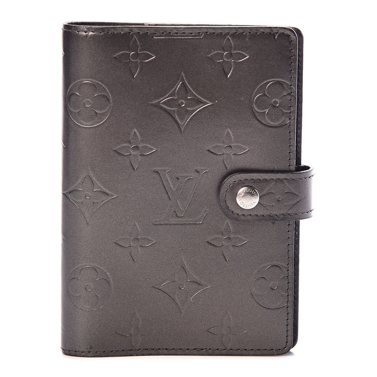 Louis Vuitton Mat Monogram Small Ring Agenda Cover Black 1 of 11