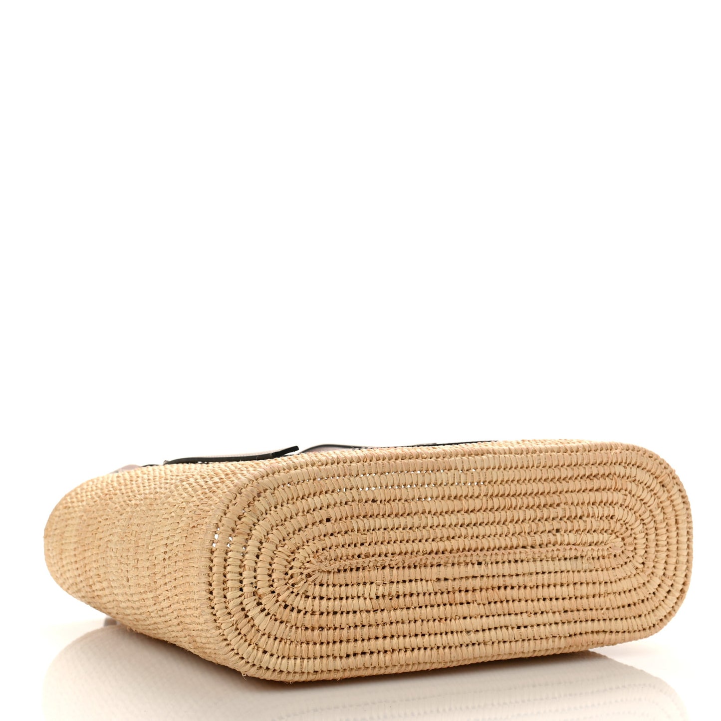 Raffia Small Square Basket Tote Bag Natural Tan