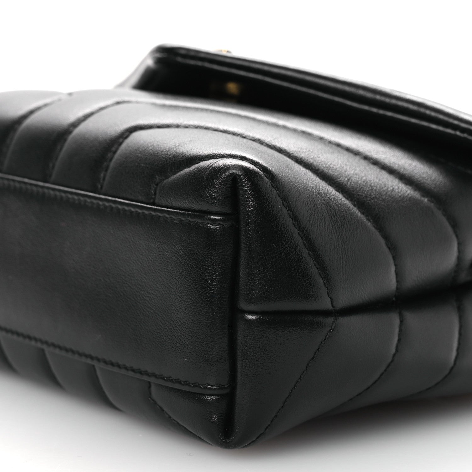 Saint Laurent Calfskin Y Quilted Monogram Toy Loulou Crossbody Bag Black 10 of 15