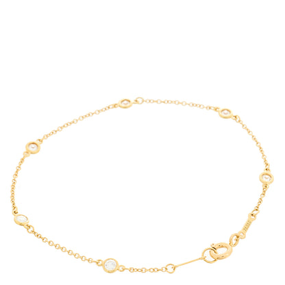 Tiffany 18K Yellow Gold Diamond .30ctw Elsa Peretti Diamonds by the Yard Station Bracelet 2 of 5