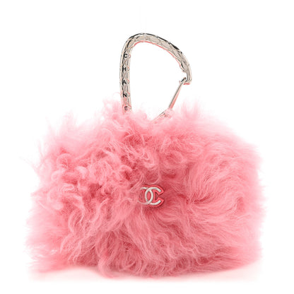 Chanel Shearling Lambskin CC Hook Card Holder Pink 1 of 8