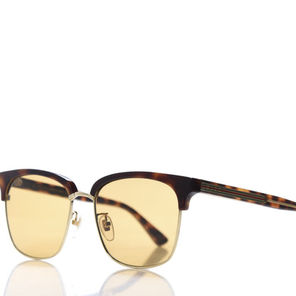 Gucci Acetate Square Frame Web Sunglasses GG0382S Tortoise 5 of 9