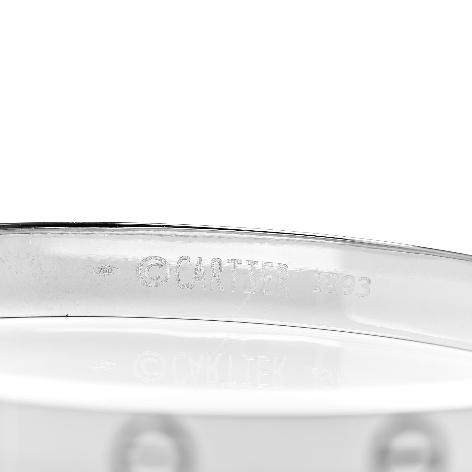 Cartier 18K White Gold LOVE Bracelet 17 5 of 6