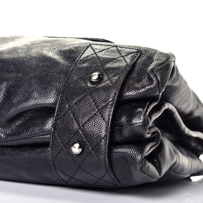 Chanel Glazed Caviar Pocket In The City Tote Black 9 of 10