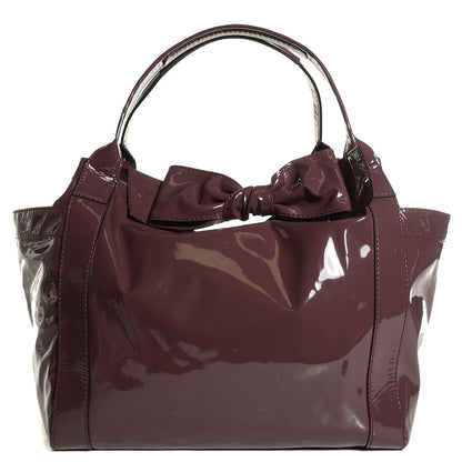 Valentino Garavani Patent Lacca Large Nuage Bow Hobo Purple 11 of 20