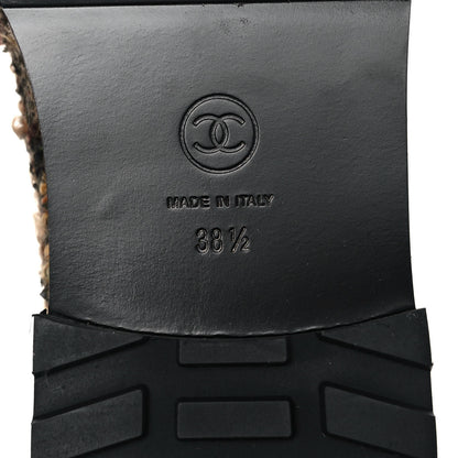 Chanel Tweed Suede Pearl Combat Short Boots 38.5 6 of 7