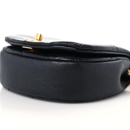 Chanel Calfskin Quilted Mini Coco Mail Clutch with Chain Black 6 of 11