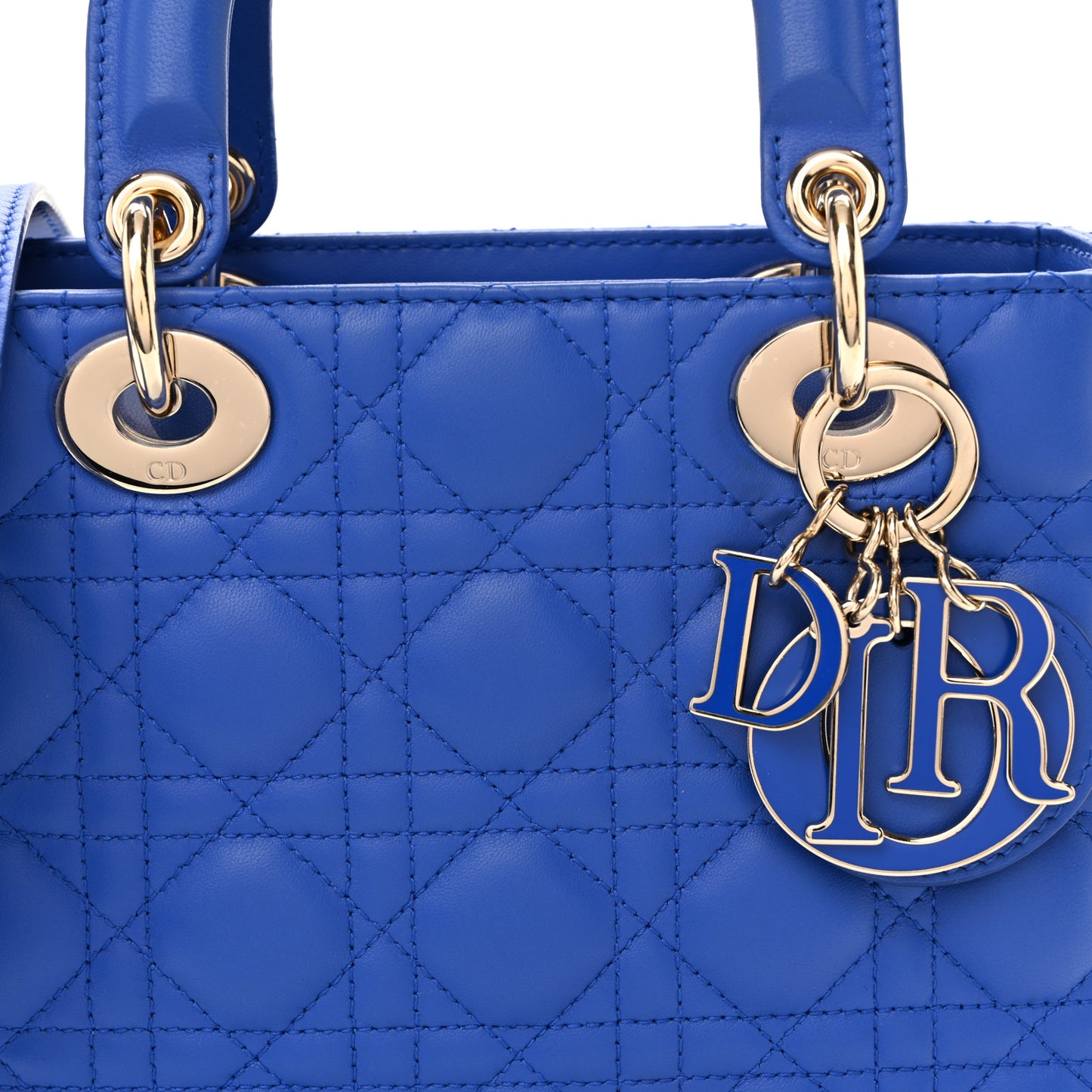 Lambskin Cannage Small My ABCDior Lady Dior Blue