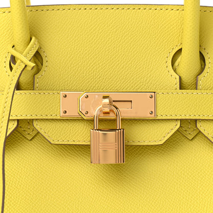Hermes Epsom Birkin 30 Lime 10 of 11