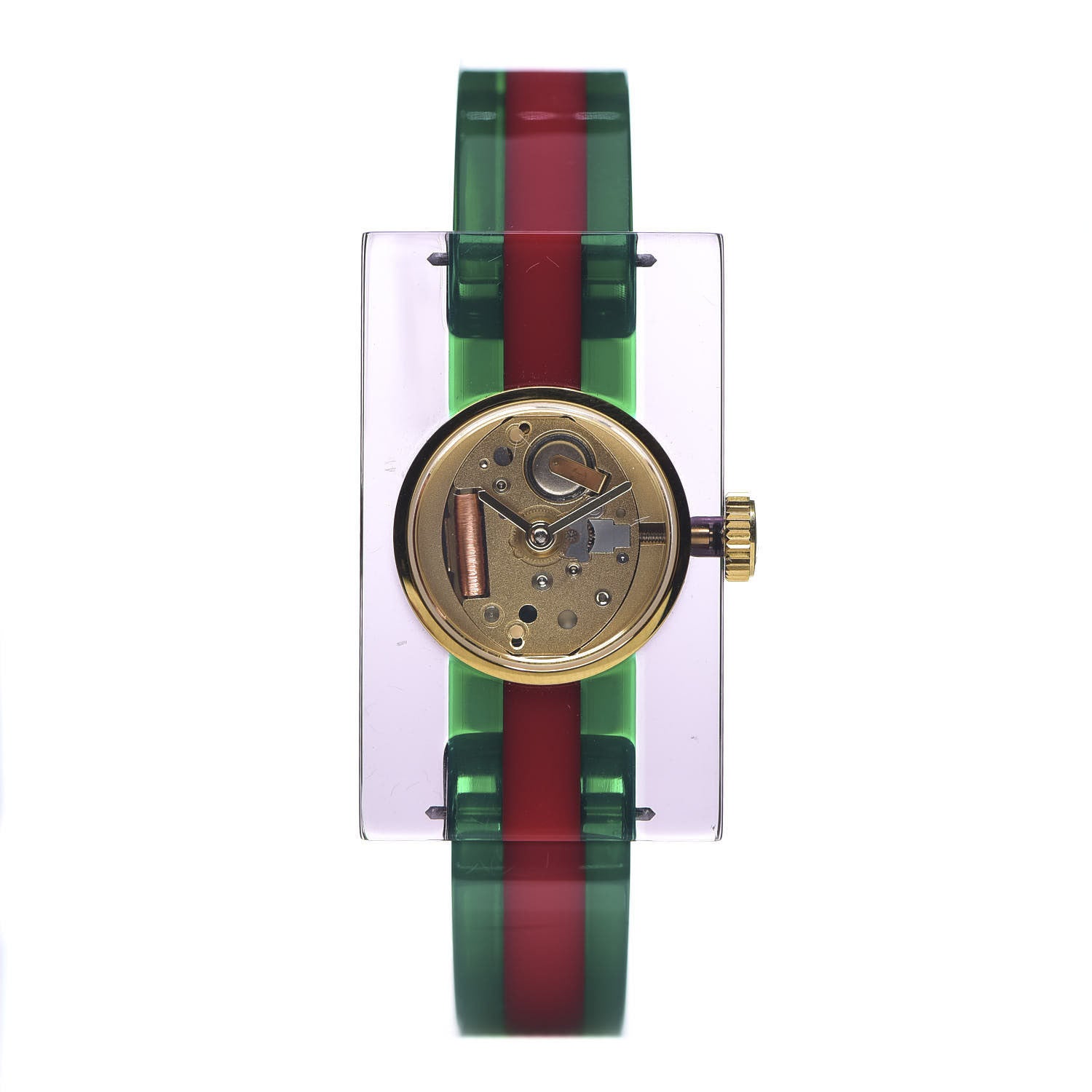 Gucci Stainless Steel Plexiglass 24mm Quartz Watch 1 of 6