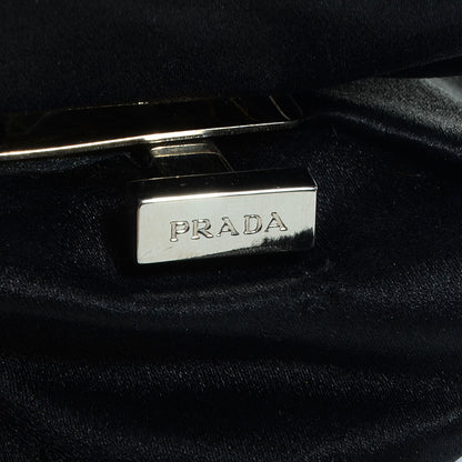 Prada Satin Pochette Clutch Black 9 of 9