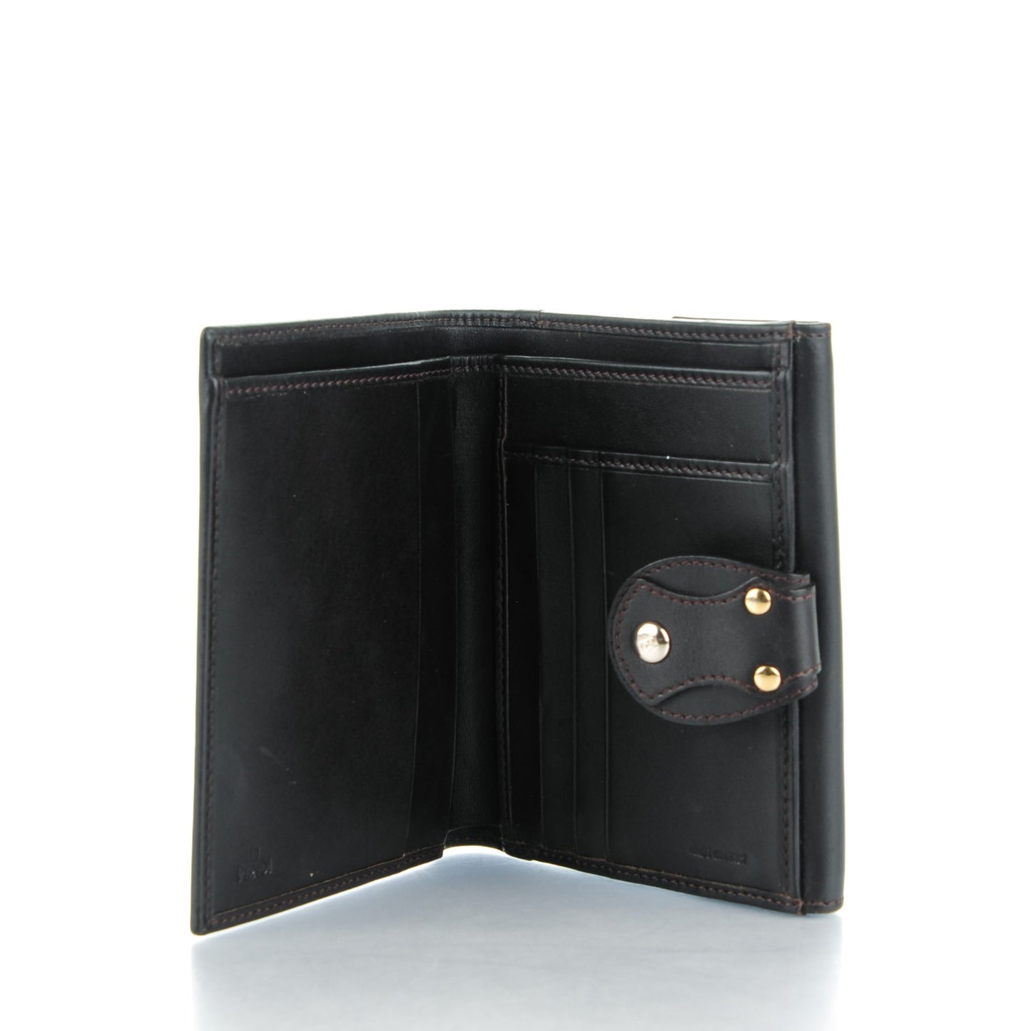 Zucca Cuoio Lucido Compact Wallet Tobacco Moro