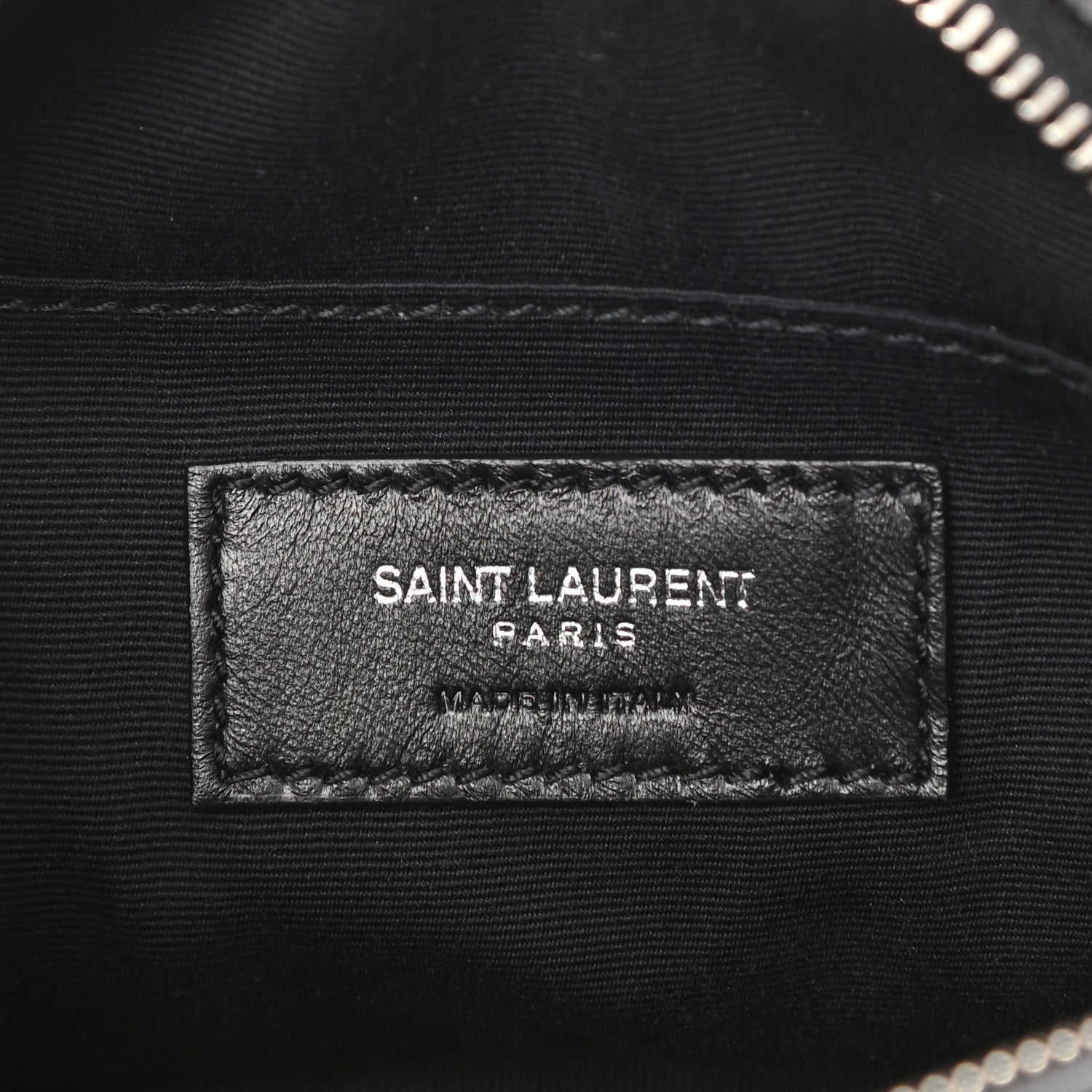 Saint Laurent Calfskin Matelasse Studded Monogram Lou Belt Bag Black 6 of 9