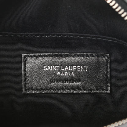 Saint Laurent Calfskin Matelasse Studded Monogram Lou Belt Bag Black 6 of 9