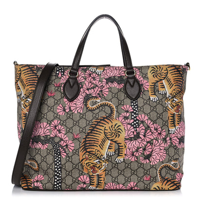 Gucci Soft GG Supreme Monogram Bengal Medium Crossbody Tote Beige Pink 1 of 10