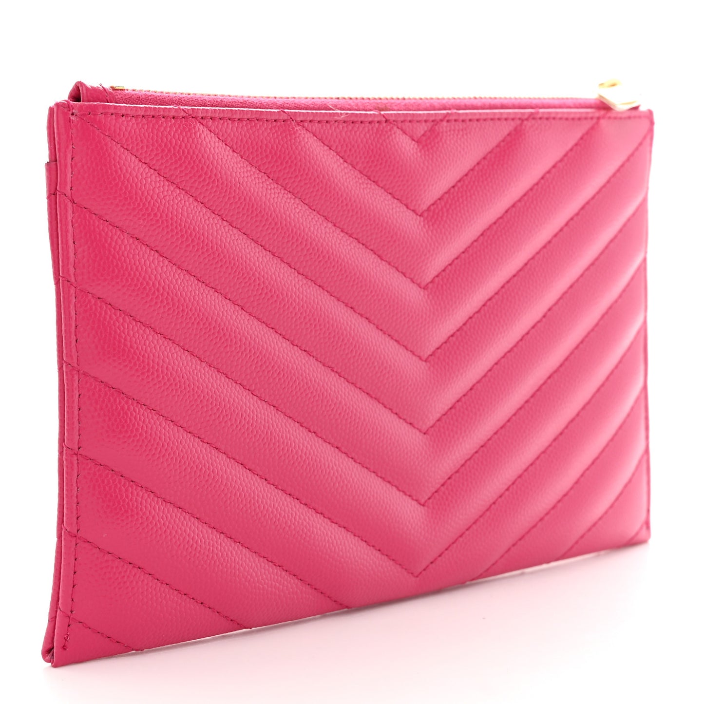 Grain De Poudre Chevron Monogram Bill Pouch Fresh Fuxia
