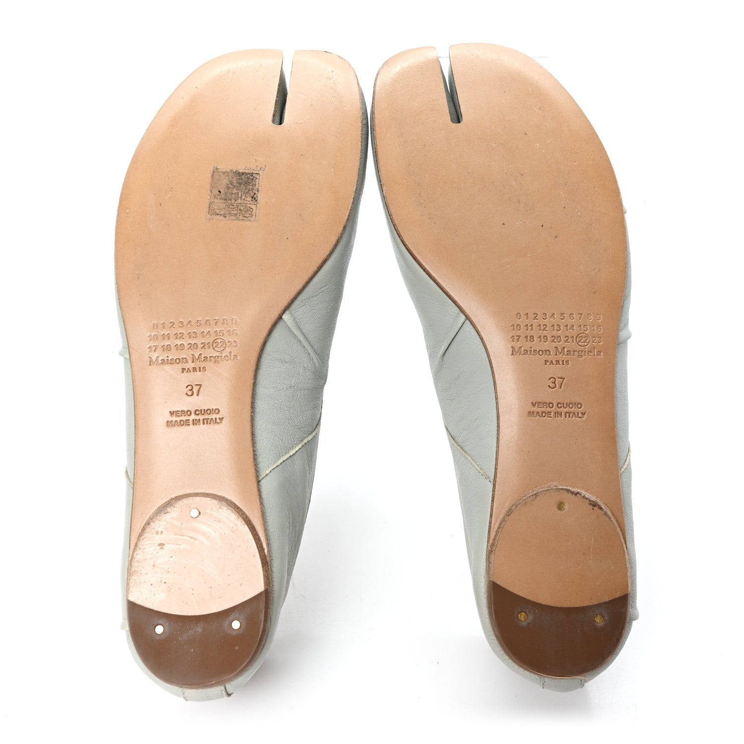 Maison Margiela Ovine Tabi Ballet Flats 37 Alabaster 6 of 9