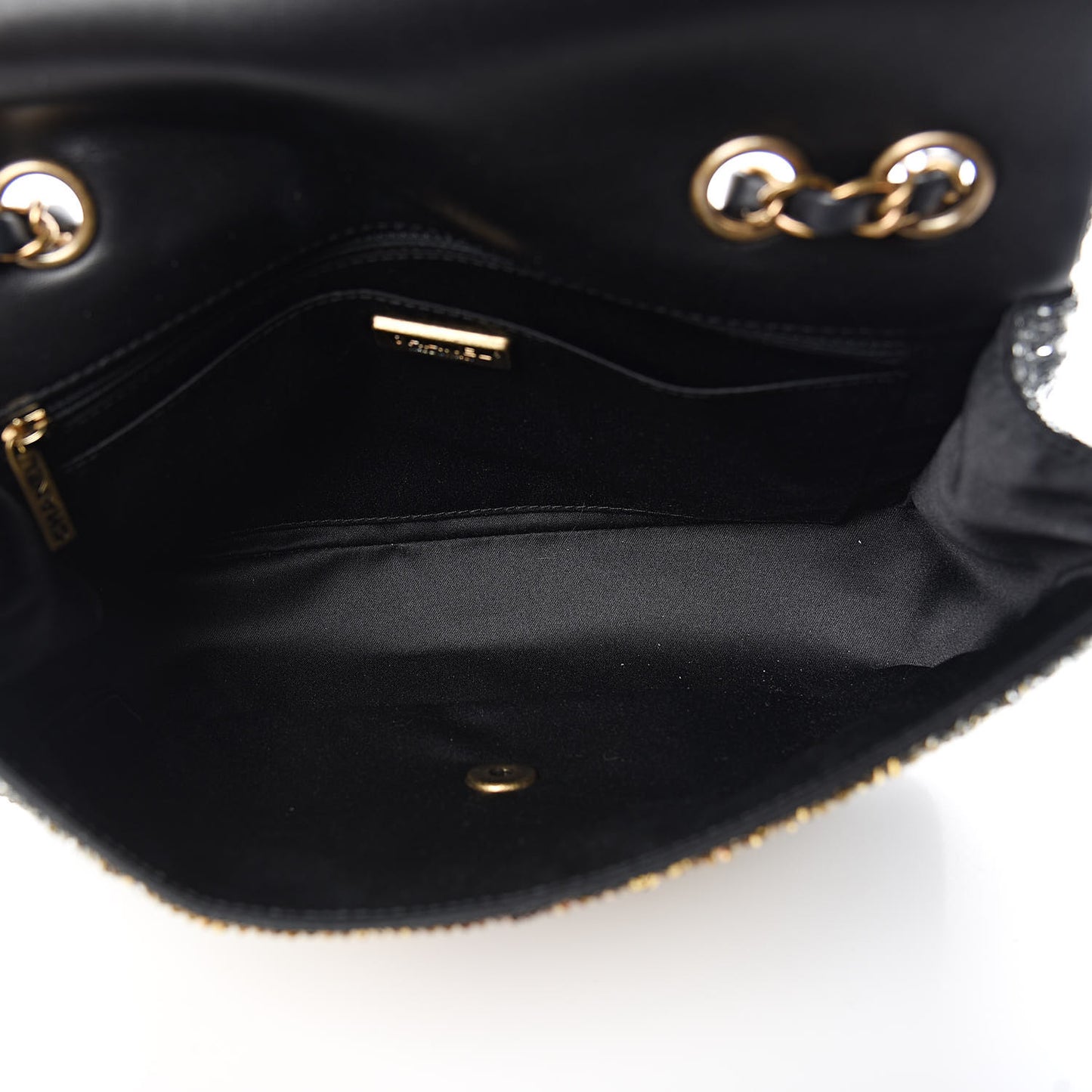 Sequin Medium Single Flap Silver Gold
