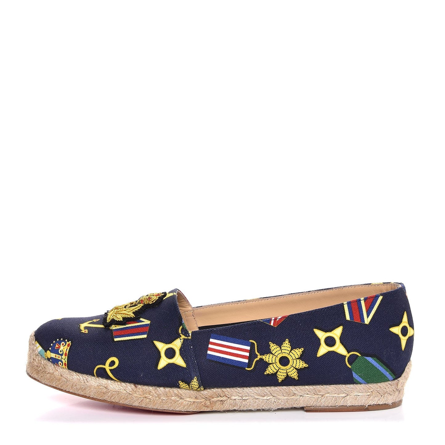 Tissu Galia Flat Espadrille 40 Navy Gold