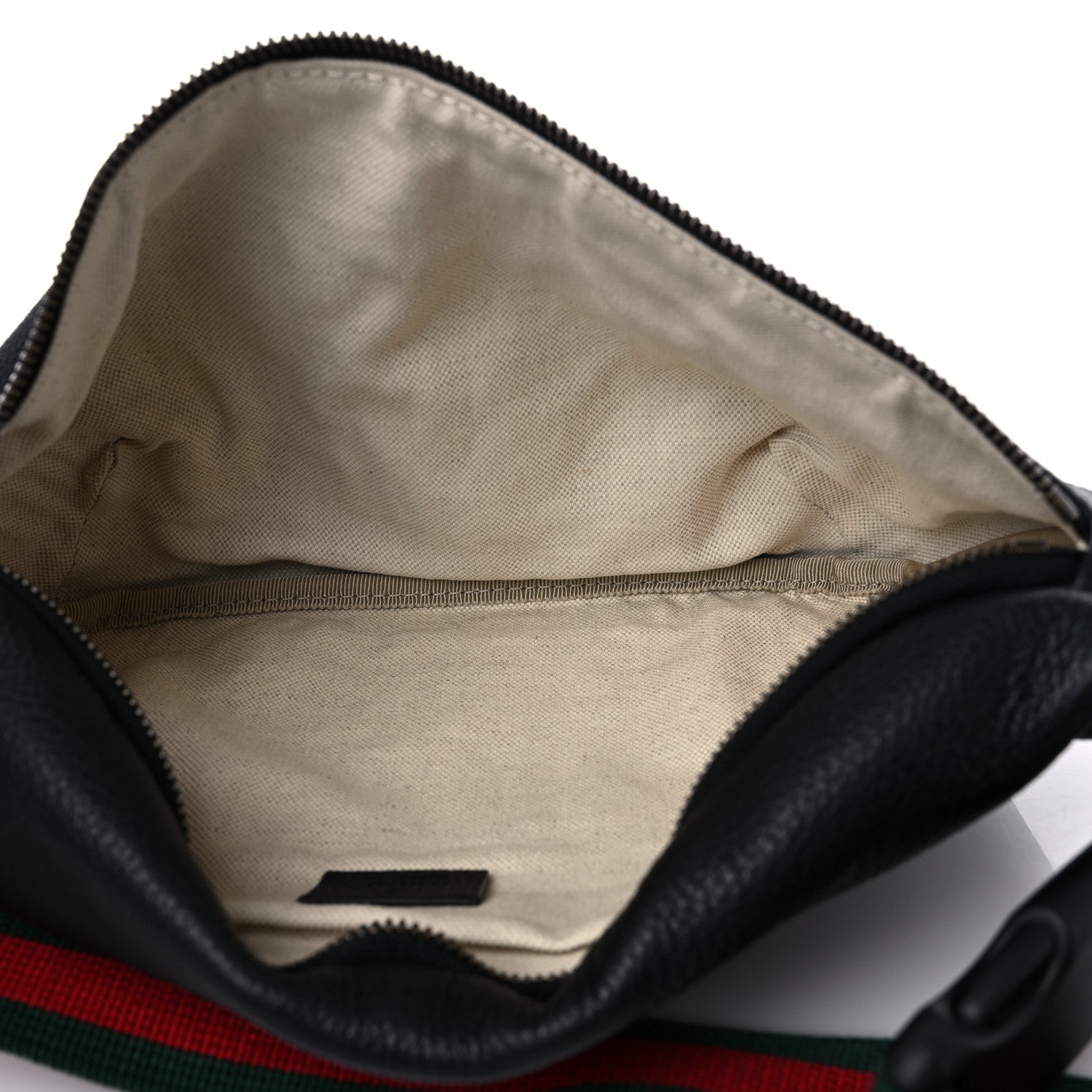Gucci Grained Calfskin Logo Belt Bag Black 5 of 9