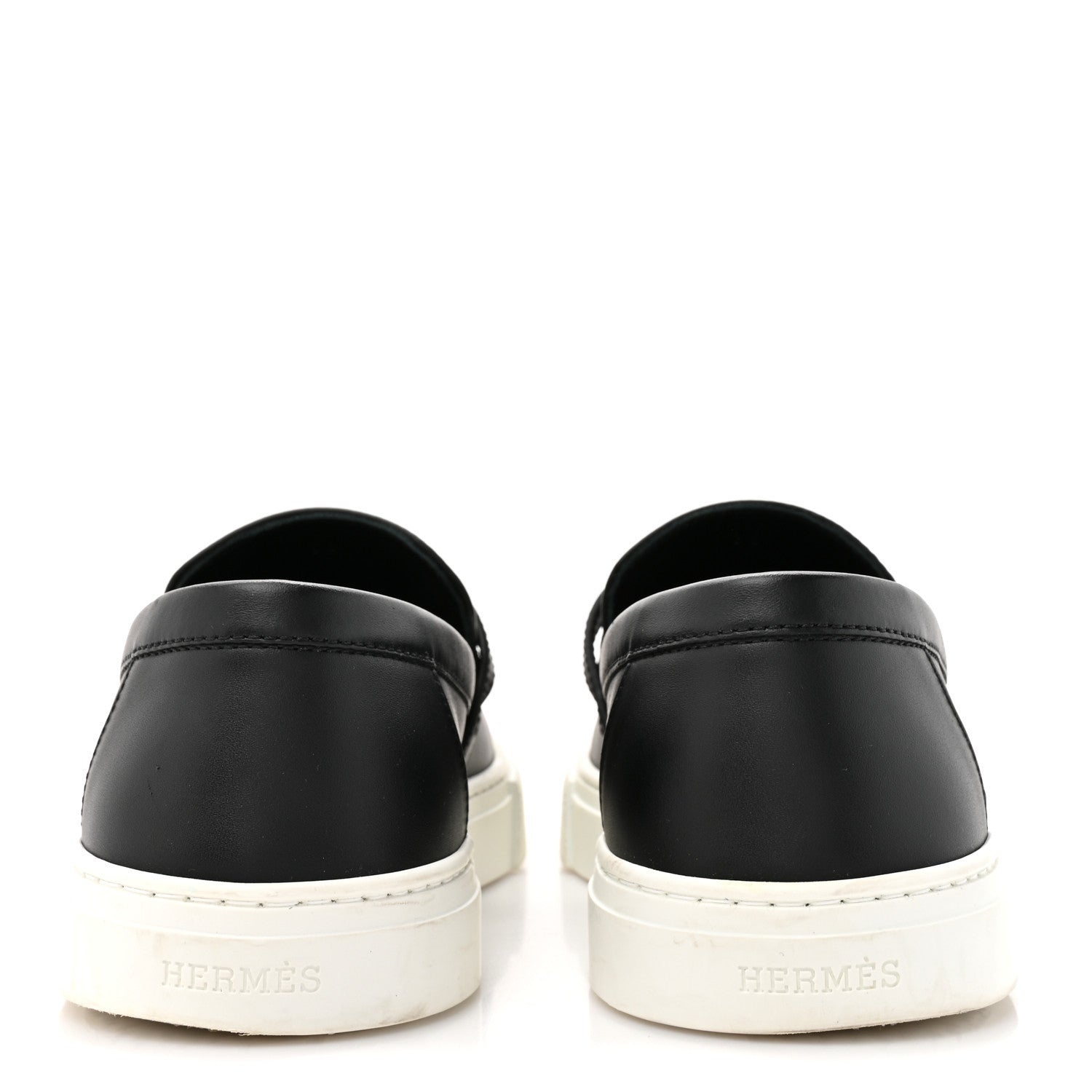 Hermes Calfskin Game Slip On Sneakers 38 Black 5 of 11
