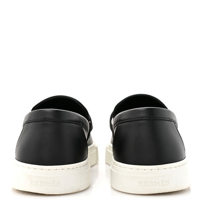 Hermes Calfskin Game Slip On Sneakers 38 Black 5 of 11