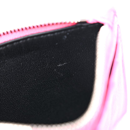 Balenciaga Calfskin Logo Everyday Long Coin Case Card Holder Acid Pink Black 7 of 7