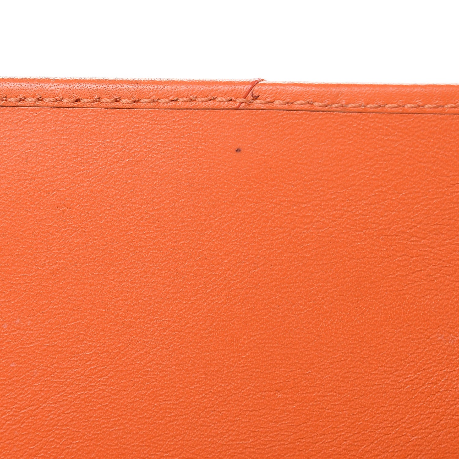 Versace Calfskin Chain Flap Wallet Orange 7 of 10