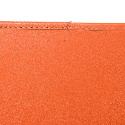 Versace Calfskin Chain Flap Wallet Orange 7 of 10