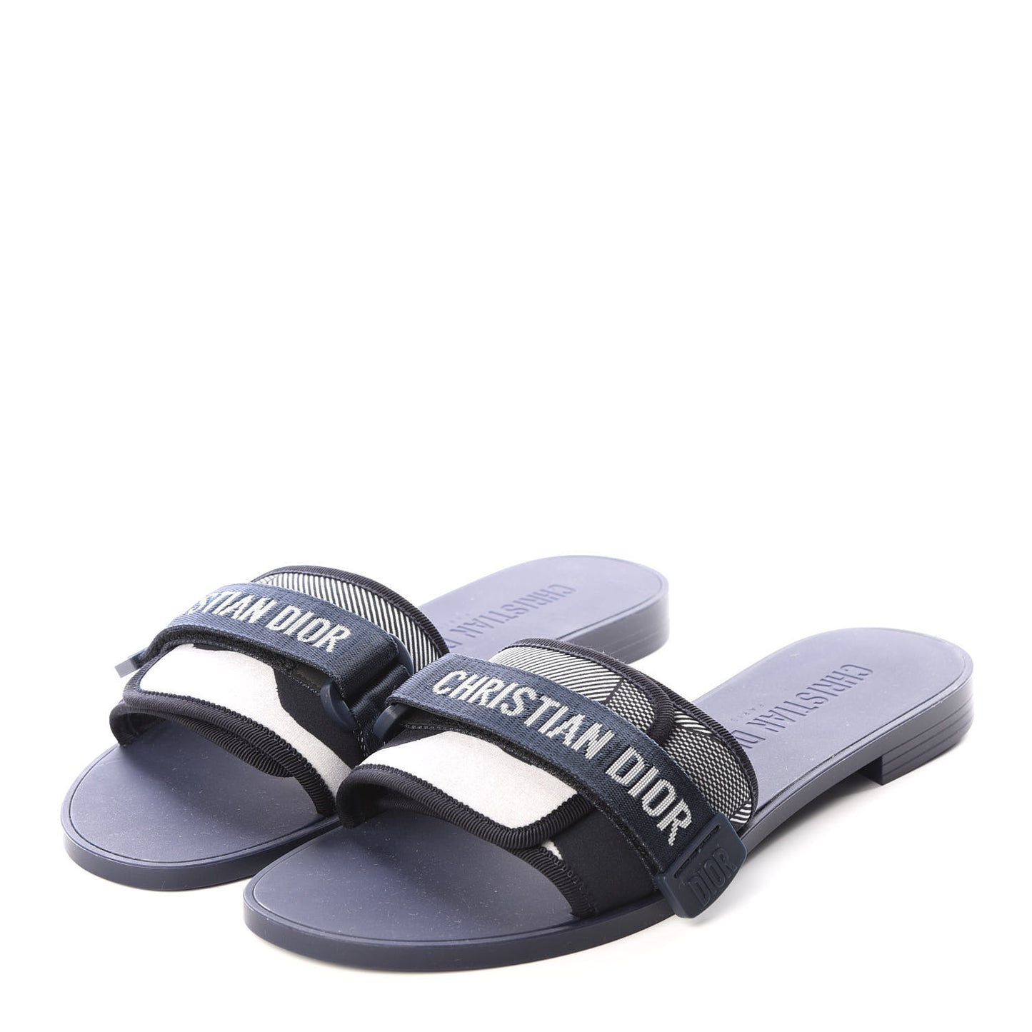Canvas Dior(e)volution Mule Slide Sandals 42 Deep Blue