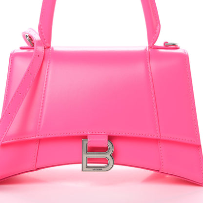 Balenciaga Shiny Box Calfskin Small Hourglass Top Handle Bag Hot Pink 10 of 13
