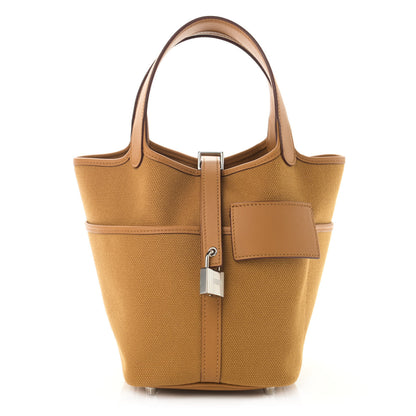 Hermes Toile Goeland Swift Cargo Picotin Lock 18 Sesame 1 of 11
