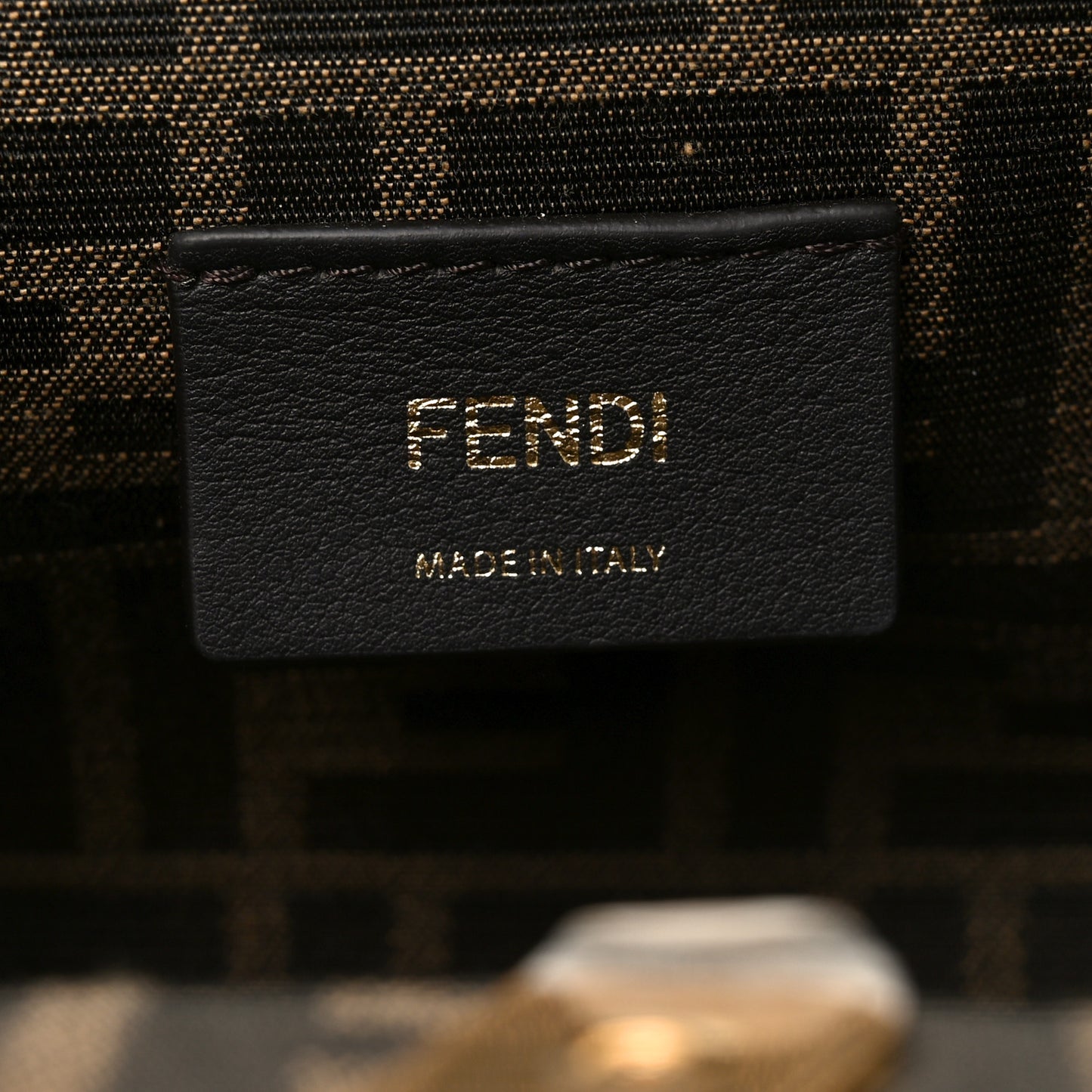 Ostrich Small Fendi First Dark Coffee