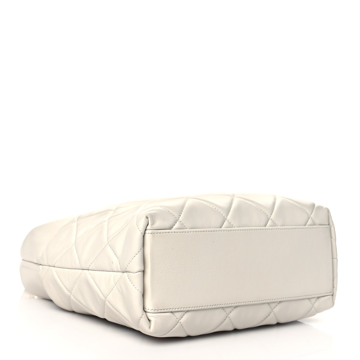 Calfskin Quilted Close To Me Hobo White