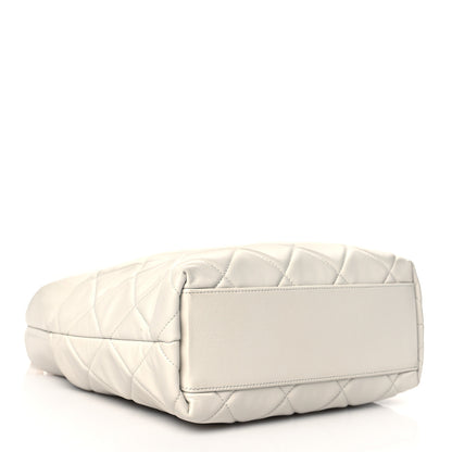 Chanel Calfskin Quilted Close To Me Hobo White 4 of 10