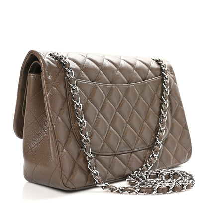 Chanel Caviar Quilted Jumbo Double Flap Brown 3 of 10