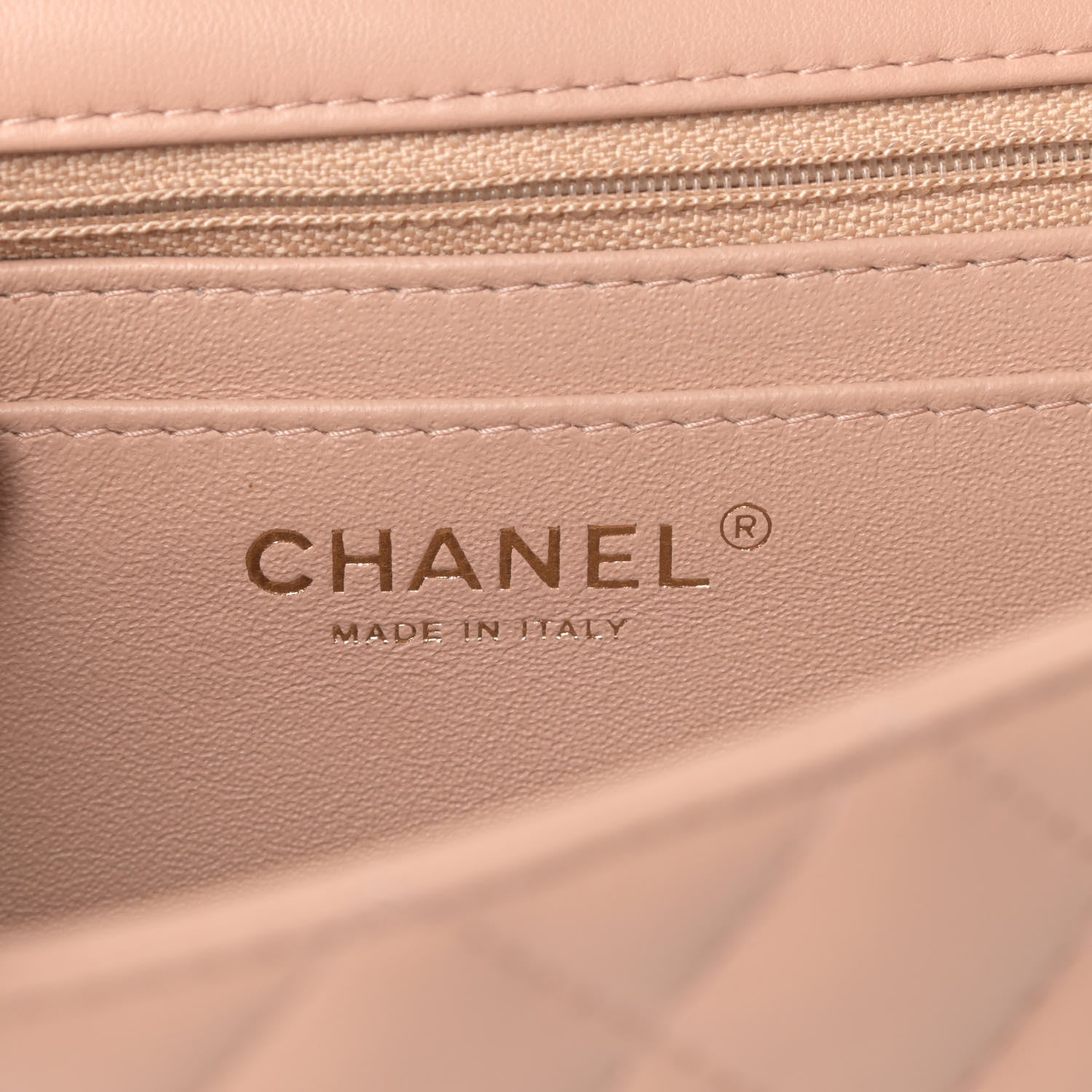 Chanel Lambskin Quilted Mini Rectangular Flap Beige 6 of 10