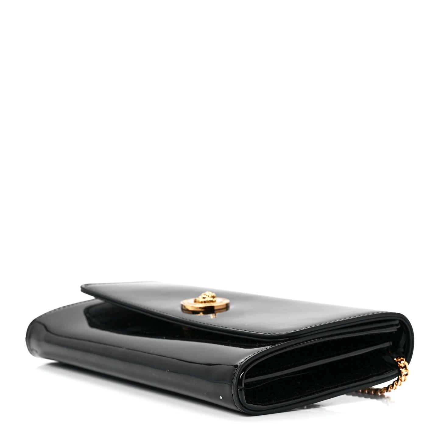 Patent Medusa Clutch With Chain Black