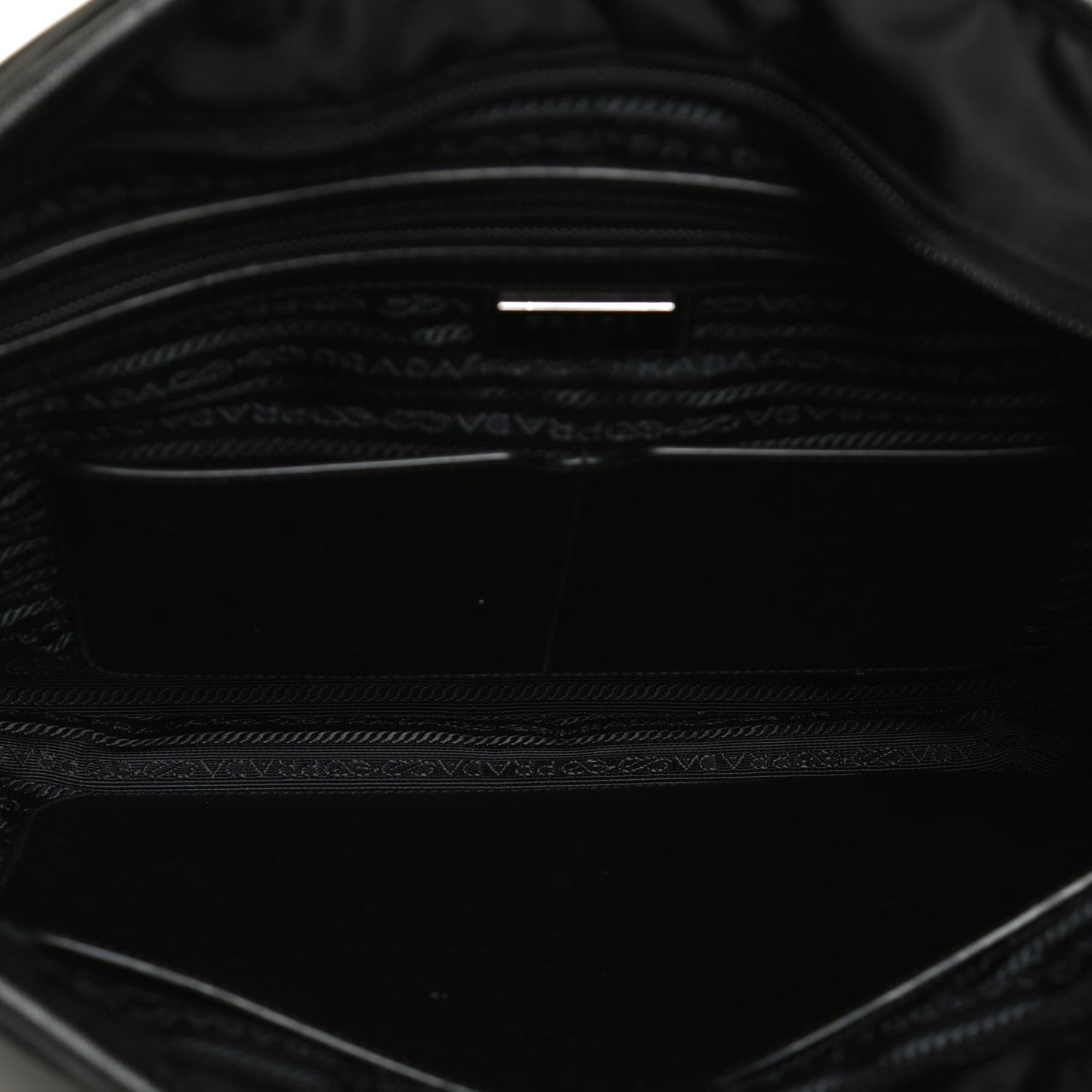 Tessuto Nylon Saffiano Shopping Tote Black