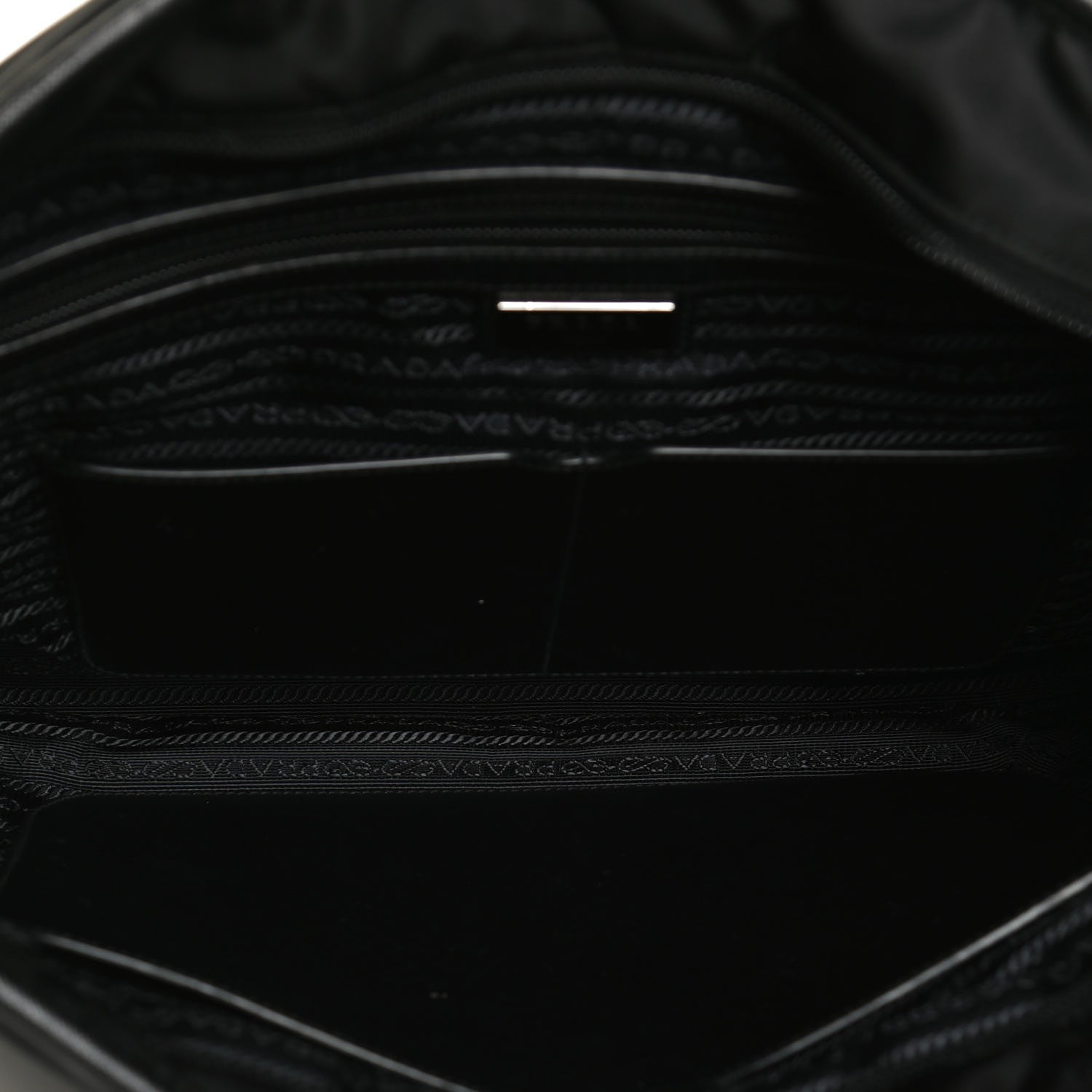 Prada Tessuto Nylon Saffiano Shopping Tote Black 8 of 15