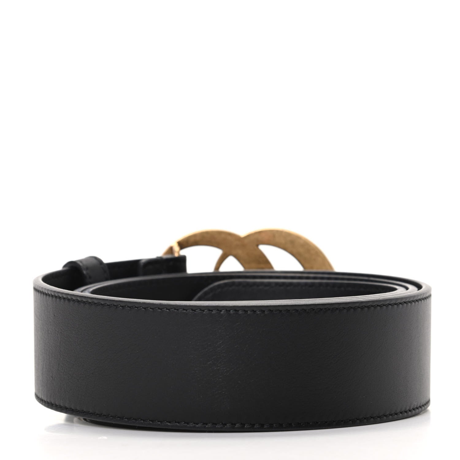 Gucci Moon Calfskin Pearl Double G 40mm Belt 95 38 Black Cream 2 of 5