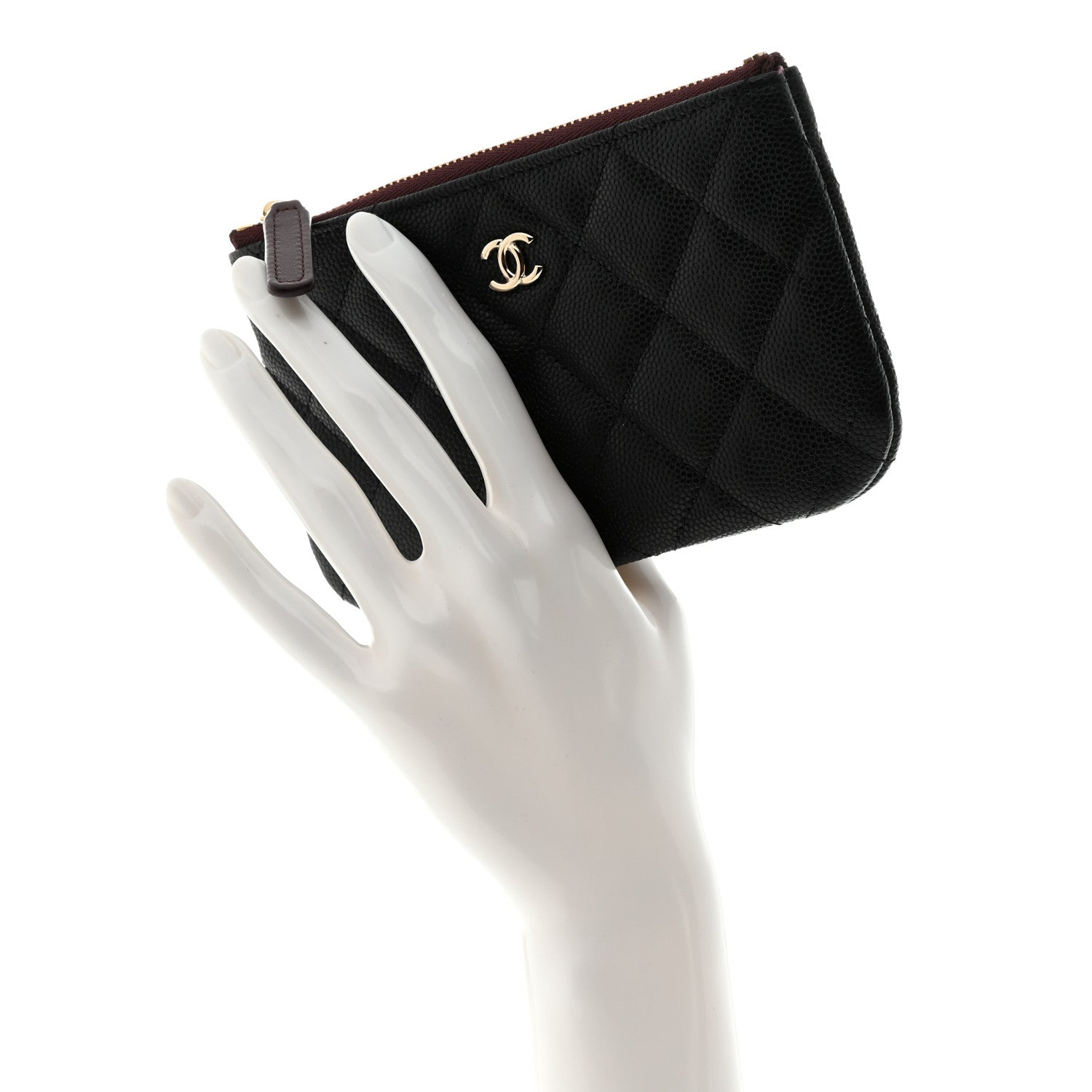 Chanel Caviar Quilted Small Cosmetic Case Black 2 of 9
