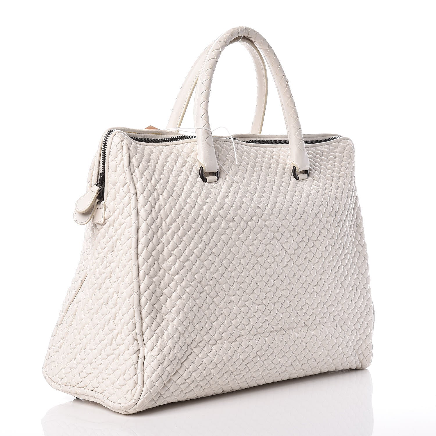 Bottega Veneta Nappa Bubble Quilted Tote White 3 of 10
