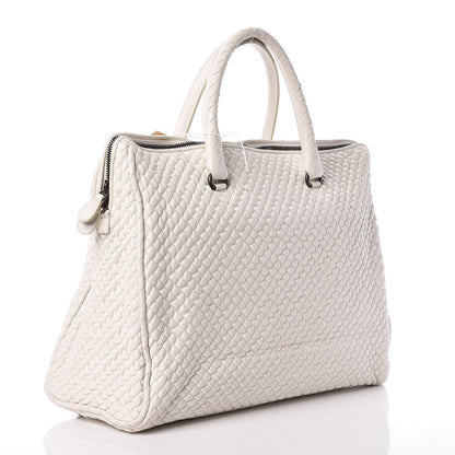 Bottega Veneta Nappa Bubble Quilted Tote White 3 of 10