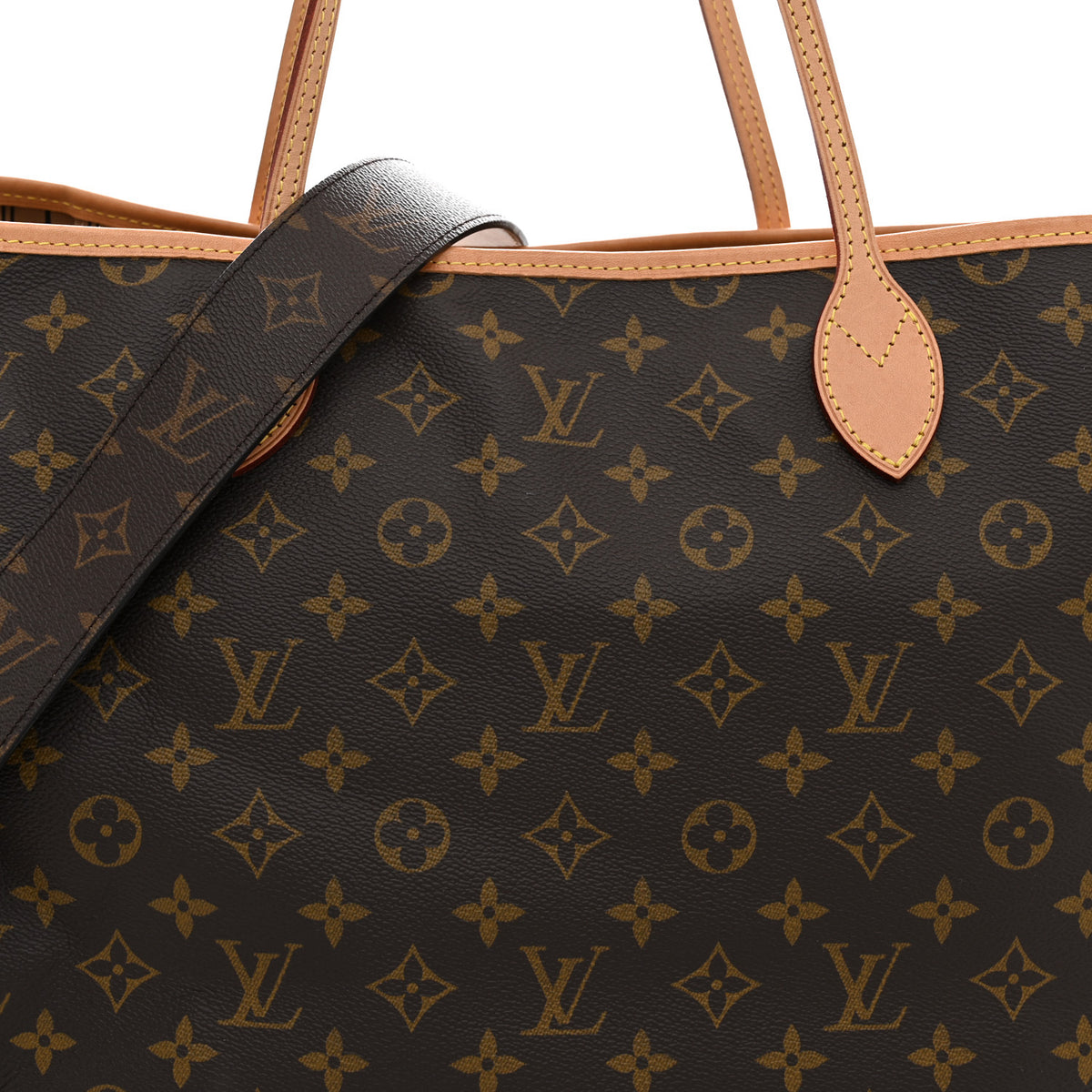 Louis Vuitton Monogram Stamped Inside Out Neverfull Bandouliere GM Beige 7 of 9