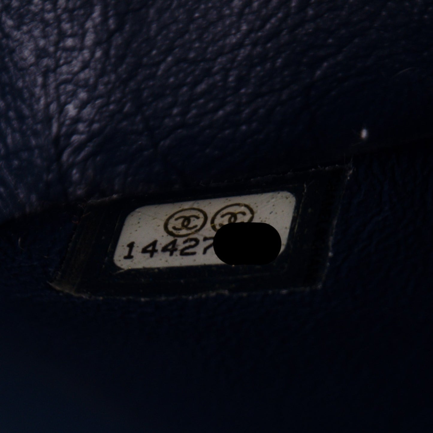 Patent Quilted Maxi Double Flap Navy Blue