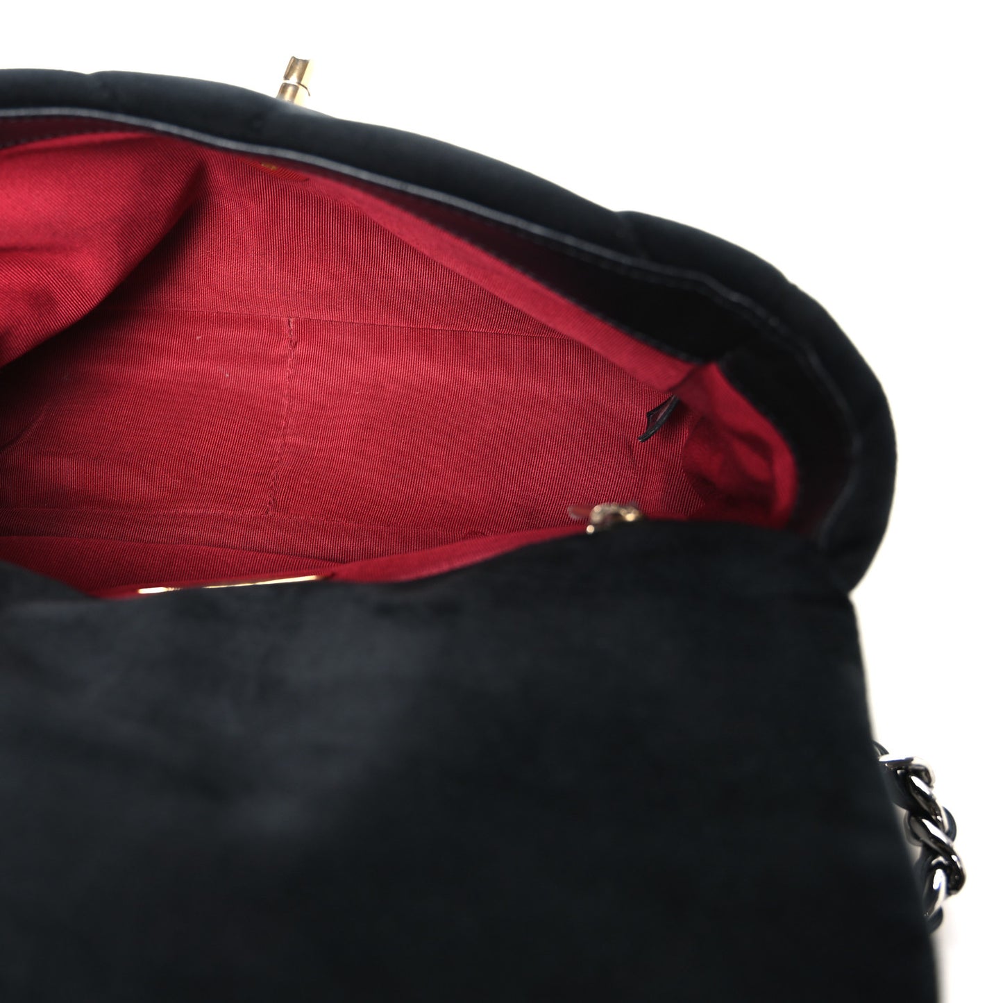 Velvet Quilted Medium Chanel 19 Flap Black